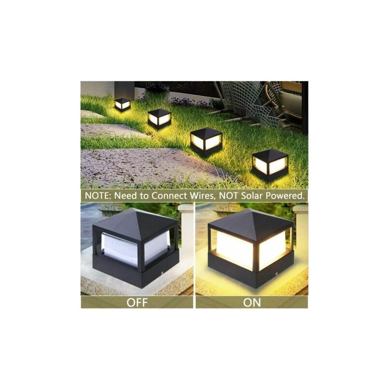 Ulisem Außensäulenleuchte Für Tür, Villa, Garten, Rasen, Zaun, Ip65 Wasserdichtes Aluminium, Warmweißes Licht.