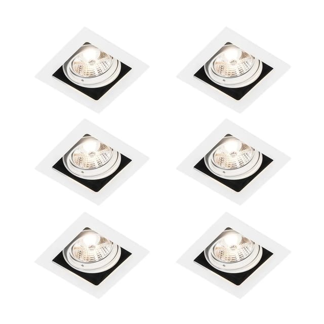 Set mit 6 Einbaupunkt weiß einstellbar - Artemis 70