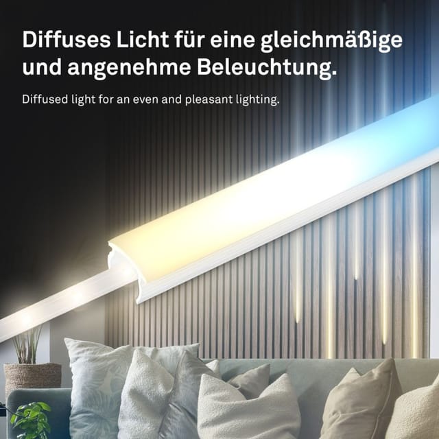 Briloner - Pimp your Panel Diffusor 1,3m Profilschiene Kürzbar Klemmbar Weiß