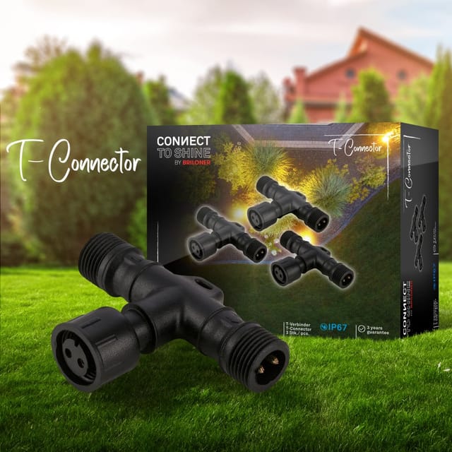 Briloner - connect to shine 3er Set T-Verbinder für System-Erweiterungen, IP67