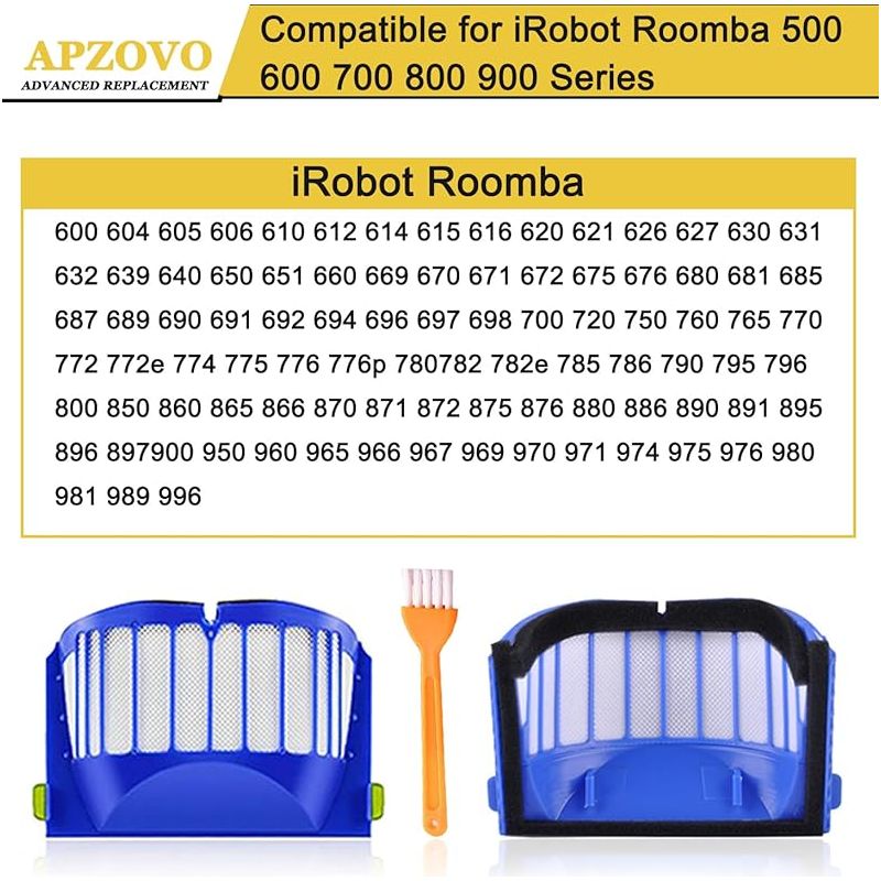 6-teiliger Frontaufsatzfilter Für Irobot Roomba 600 604 605 606 610 612 614 615 616 620 621 626 627 630 631 632 639 640 650 651 660 669 670 671 672 675 676 680 681 685 687 689 690 691 692 694 696 697