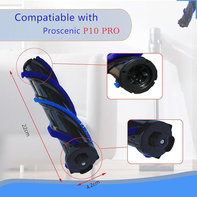 Hauptbürste Für Den Kabellosen Staubsauger Proscenic P10 Pro, Ersatzteile Für Die Trommelbürste Des Proscenic P10 Pro, Bürstenkopf-zubehör Für Böden, Bürsten Für Hartböden (blau)