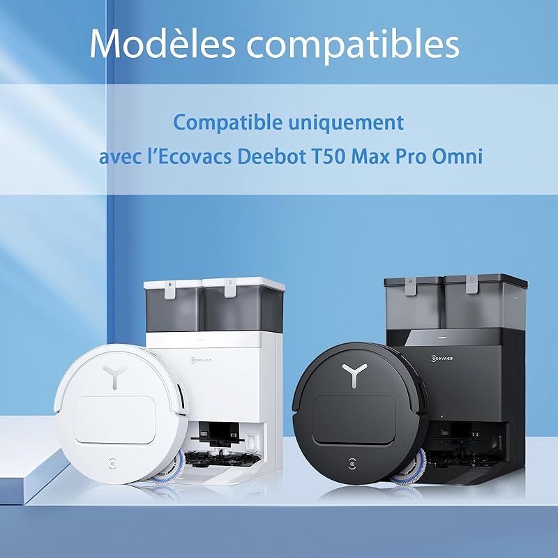 25-teiliges Zubehörset Für Den Ecovacs Deebot T50 Max Pro Omni Staubsauger: 2 Hauptbürsten, 4 Hepa-filter, 6 Staubbeutel, 6 Zubehörteile Für Den Vorbau, 6 Seitenbürsten, 1 Reinigungsbürste
