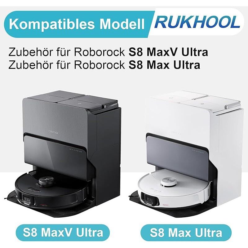 Frontstoßstangen-zubehör Für Roborock S8 Maxv Ultra / S8 Max Ultra Ersatzteile, 2 Hauptbürsten, 4 Staubbeutel, 4 Reinigungstücher, 4 Filter, 4 Wischmopps, 4 Seitenbürsten