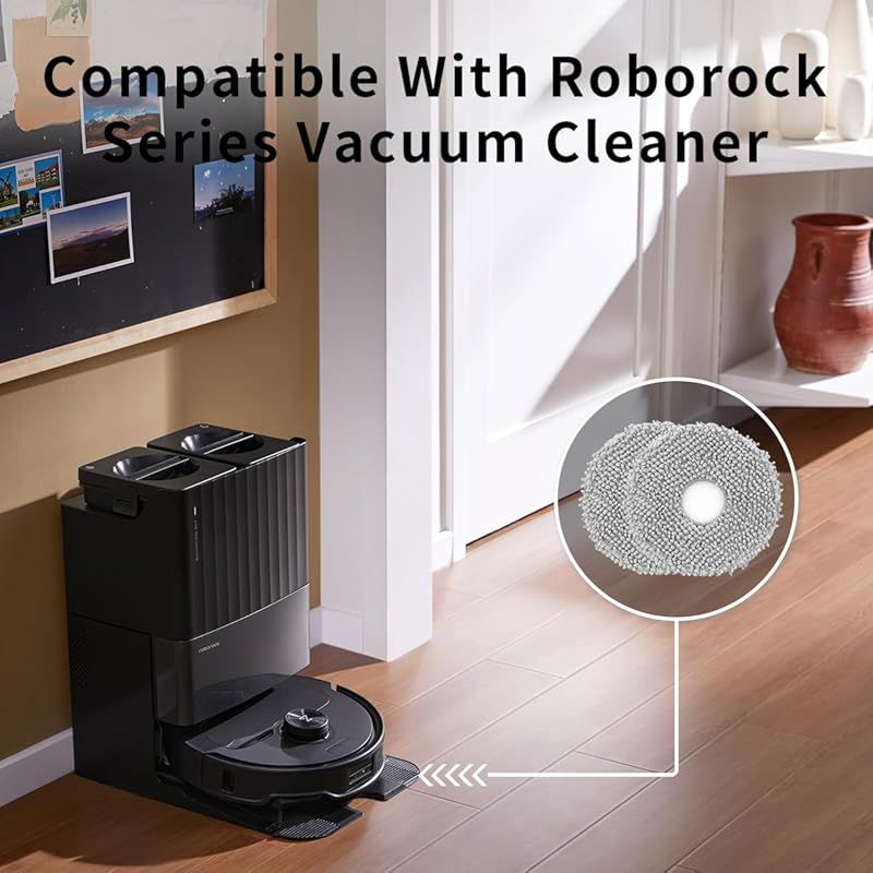Vordere Reinigungstücher Für Roborock Qrevo S, 12 Wischpads, Zubehör Für Roborock Qv 35s, Qv 35a, Qrevo S5v, Saros 10r, Qrevo Pro, Qrevo Master, Qrevo Curv, Qrevo Edge S5a Staubsauger, Reinigungsteile