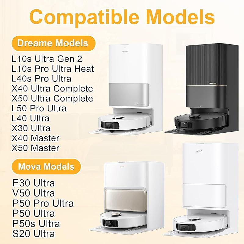 Forehill 14 Staubbeutel Für Dreame L10s Ultra Gen 2 / X50 / X40 Ultra / L40s / L10s Pro Ultra Heat / L40 / L50 Ultra / Mova E30 Ultra / P50 Ultra / V50 / Z50 Ultra / X30 Ultra (ersatzbeutel)