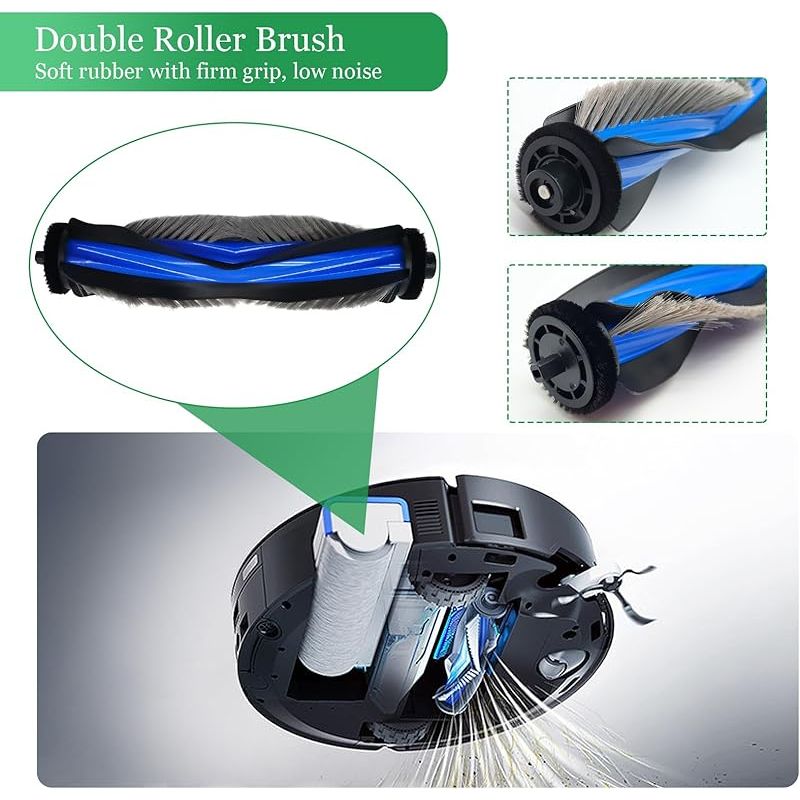 Zubehör Für Die Vorderachse Der Ecovacs Deebot T80 Omni/ X8 Pro Omni/ X8 Omni Saugroboter: 2 Walzenbürsten, 4 Staubbeutel, 4 Seitenbürsten Und 4 Filter.