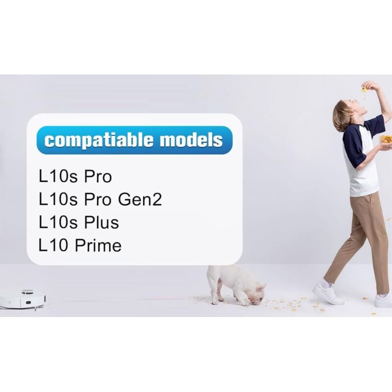 Forehill Zubehör Für Dreame L10s Pro, L10s Pro Gen2, L10s Plus Und L10 Prime, Ersatzteile Mit 2 Hauptbürsten, 8 Wischpads, 4 Filtern Und 8 Seitenbürsten