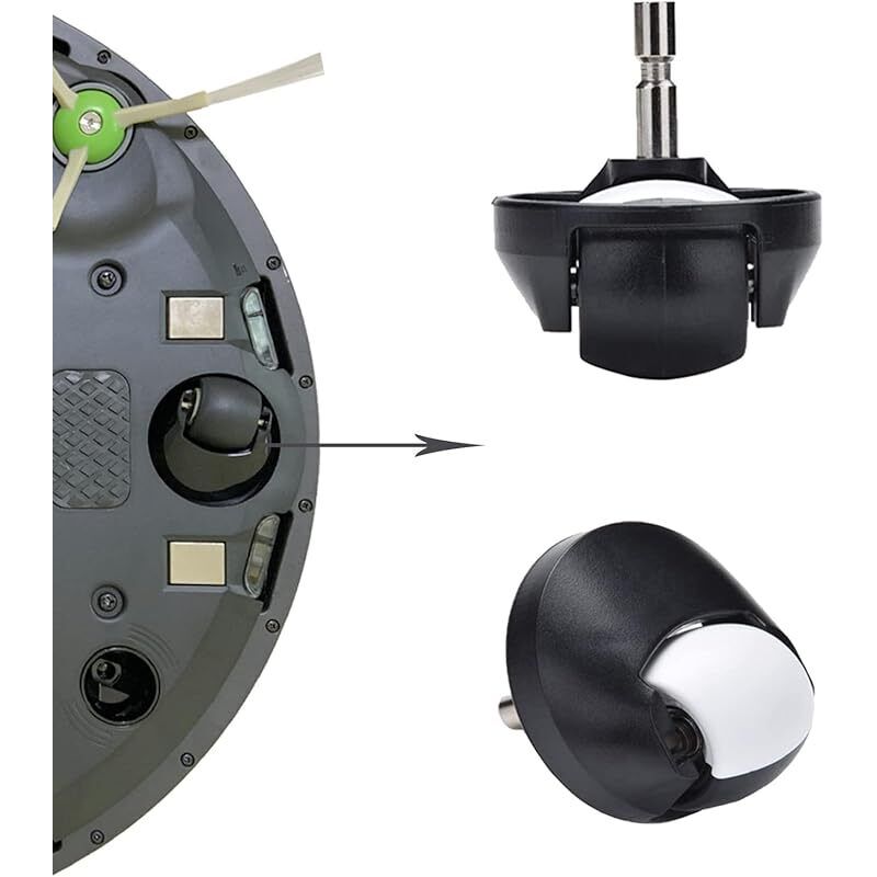 Zubehör Und Ersatzteile Für Irobot Roomba J7 I7 I6 I3 I4 I2 I5 I8 I1+/plus E5 E6 Serie Iej - 1 Gummiwalzenbürste, 1 Schwenkrad, 4 Filter, 4 Schwarze Seitenbürsten.