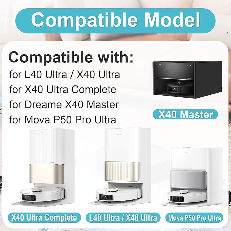 Vorderbügel-zubehör Für Dreame X40 Ultra Complete / L40 Ultra Ersatzteile Für Mova P50 Pro Ultra 4 Staubbeutel 2 Hauptbürsten 4 Tücher 4 Filter 4 Seitenbürsten