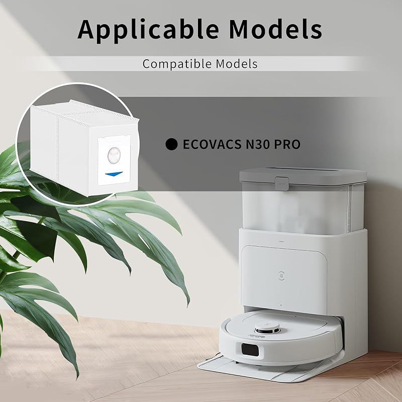 Vordere Staubbeutel Für Ecovacs Deebot N30 Pro Omni, 6 Beutel, Zubehör Für Ecovacs Deebot N30 Omni Staubsauger, 2,6 L Großes Fassungsvermögen, Ersatzteile