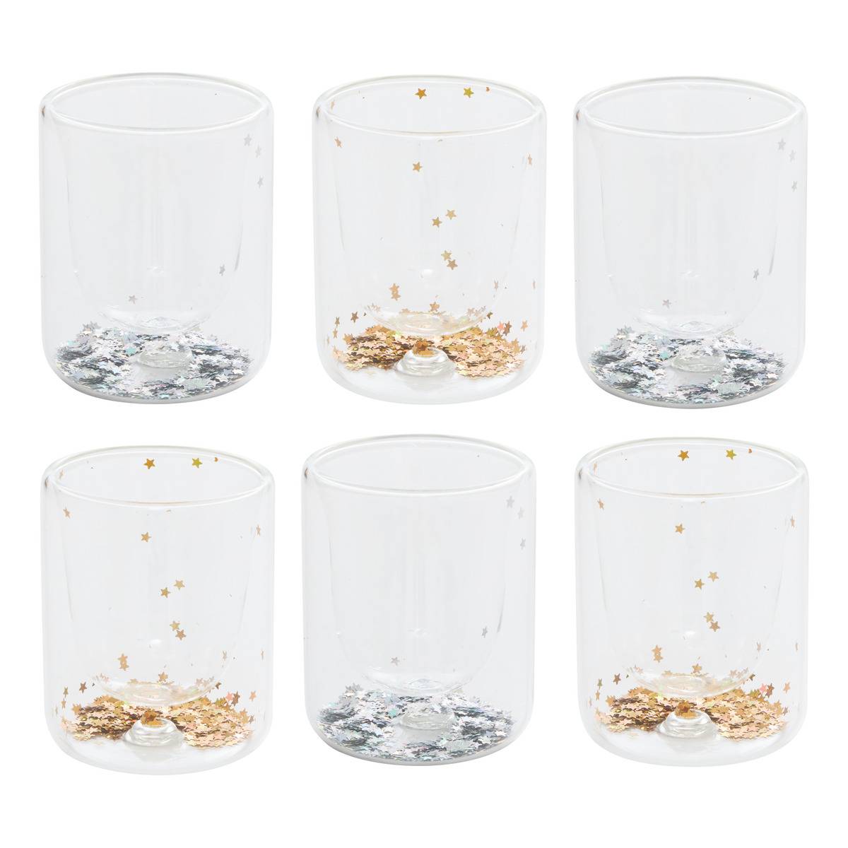 Coff 6 Tasse Clea 8cl Gold Argt - Feeric Lights & Christmas