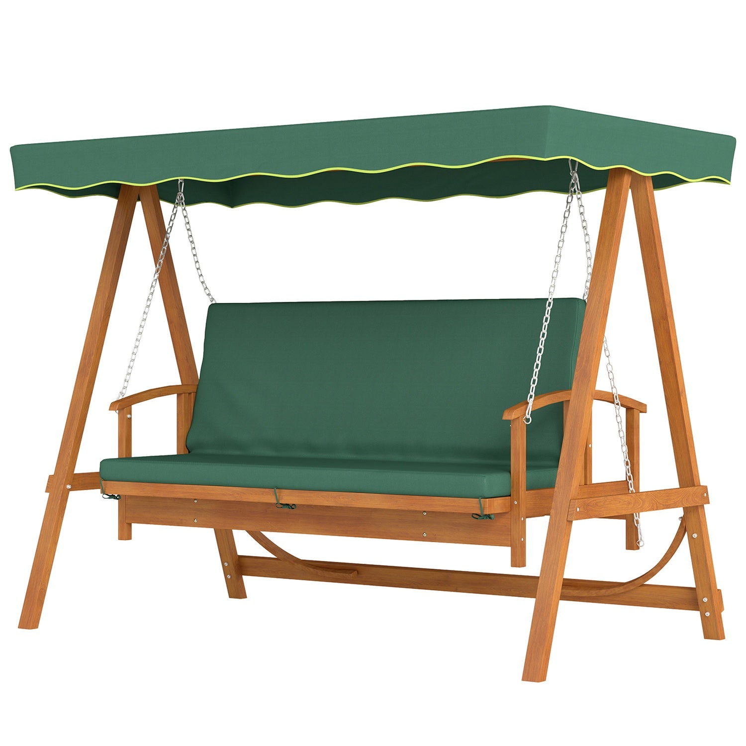 Garden Swing 3-seat With Canopy - Tilts Down To 330 Kg