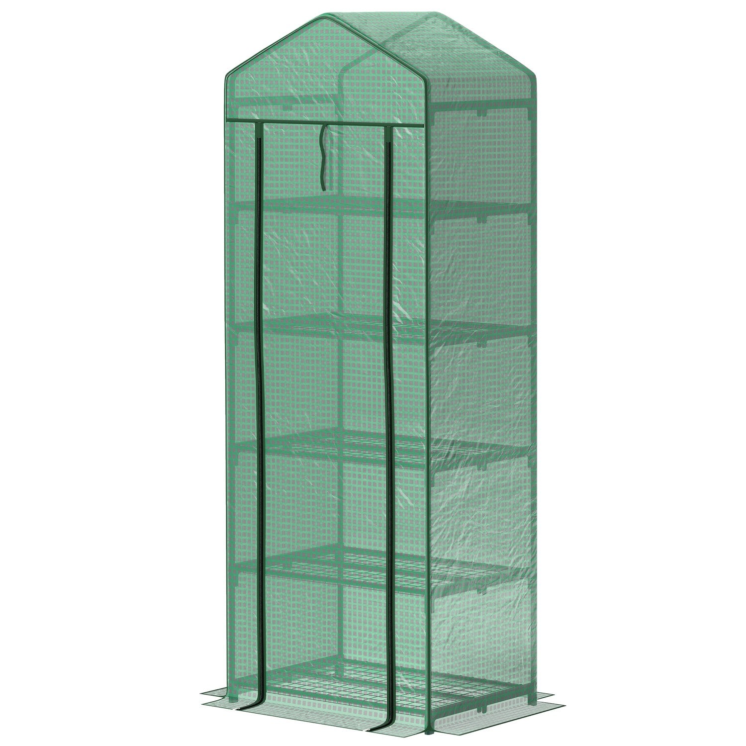 Steel Greenhouse With Shelves - Winterproof, 69x49x193 Cm