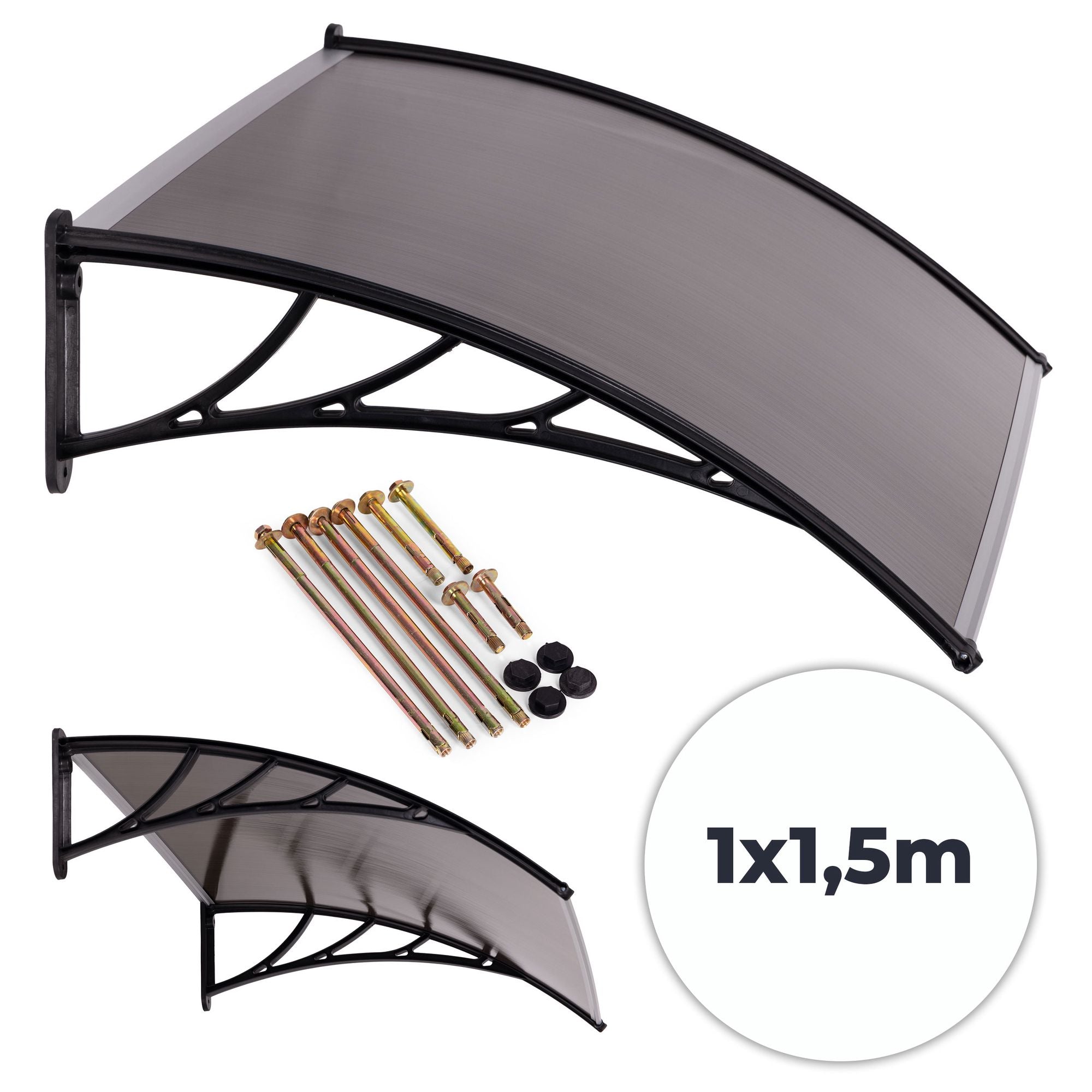 Eingangstür-vordach 150x100 Cm Polycarbonat-abdeckung