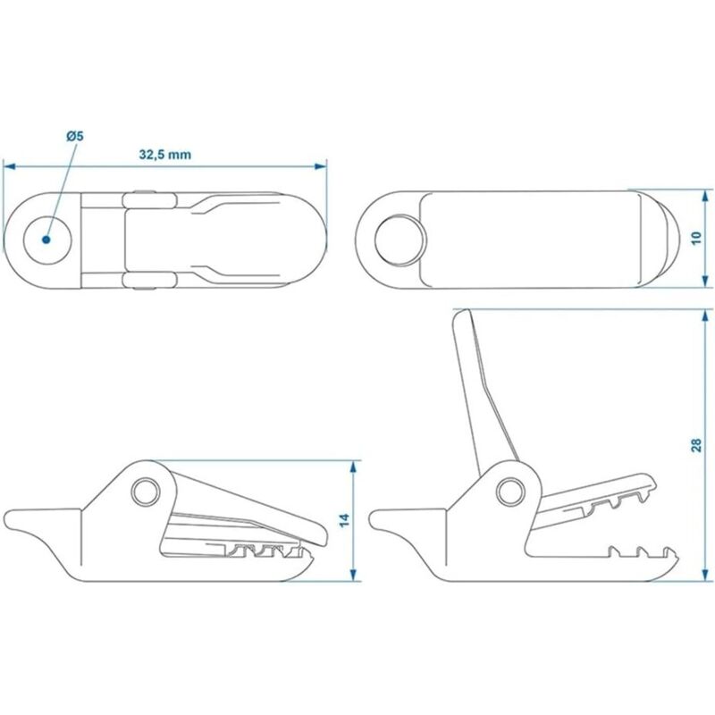 Planenclips, Windfeste Markisenclips, Kunststoff-krokodilklemmen, Kleine Planenclips, Markisenclips Für Outdoor-aktivitäten (10 Stück)