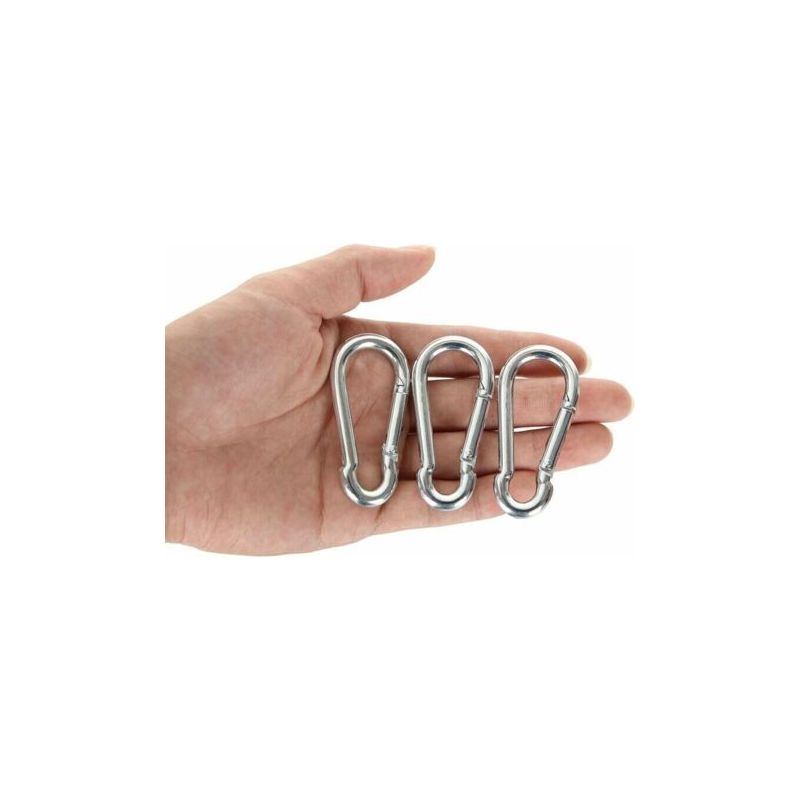 Vurahome – Edelstahl-karabiner, 20 Stück – Maximale Traglast 120 Kg – Länge 60 Mm – Durchmesser 6 Mm – Hochleistungs-befestigungskarabiner