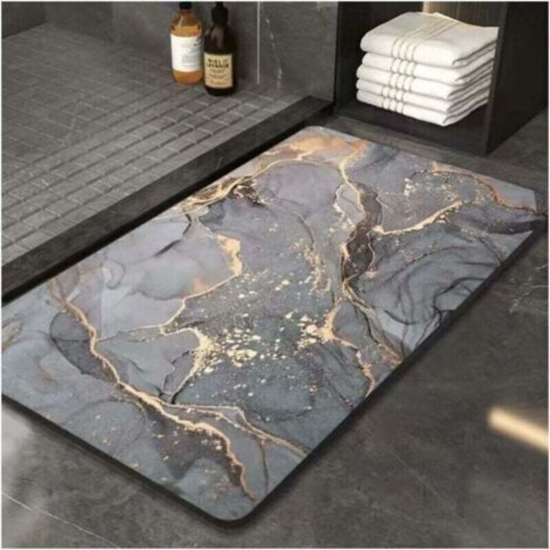 Rutschfeste Badematte 50 X 80 Cm – Saugfähige Kieselgur – Naturkautschukschicht – Weich Und Komfortabel Für Bad Und Küche