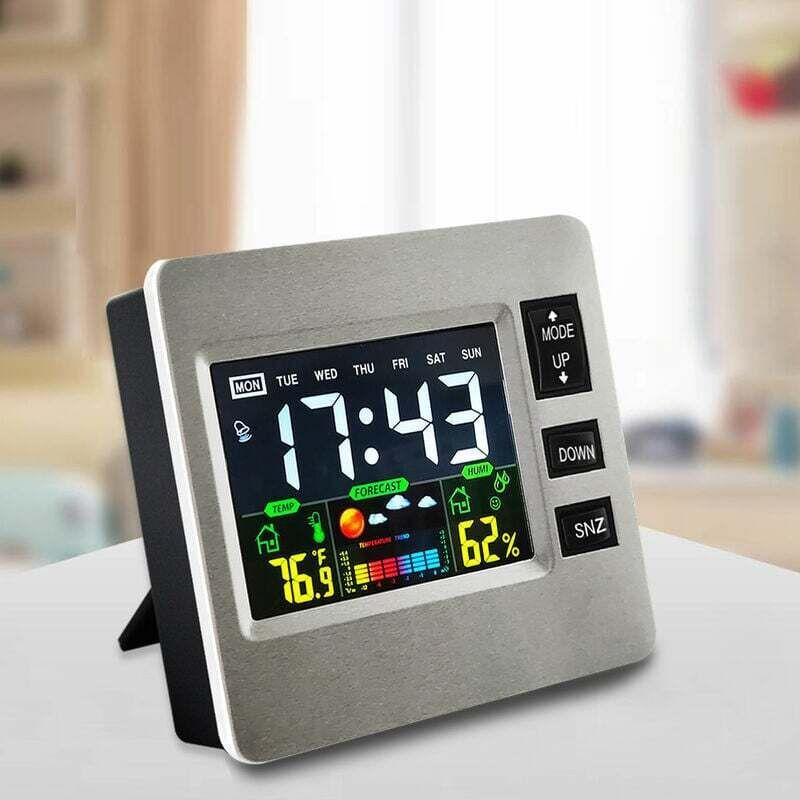 Drahtlose Digitale Wetterstation Mit Farb-lcd-bildschirm Zur Wettervorhersage Mit Innentemperatur- Und Feuchtigkeitssensor