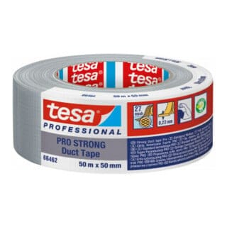 Tesa - Duct Tape Pro-Strong 66462-00003-00 Reparaturband Grau (l x b) 50 m x 50 mm 1 St.
