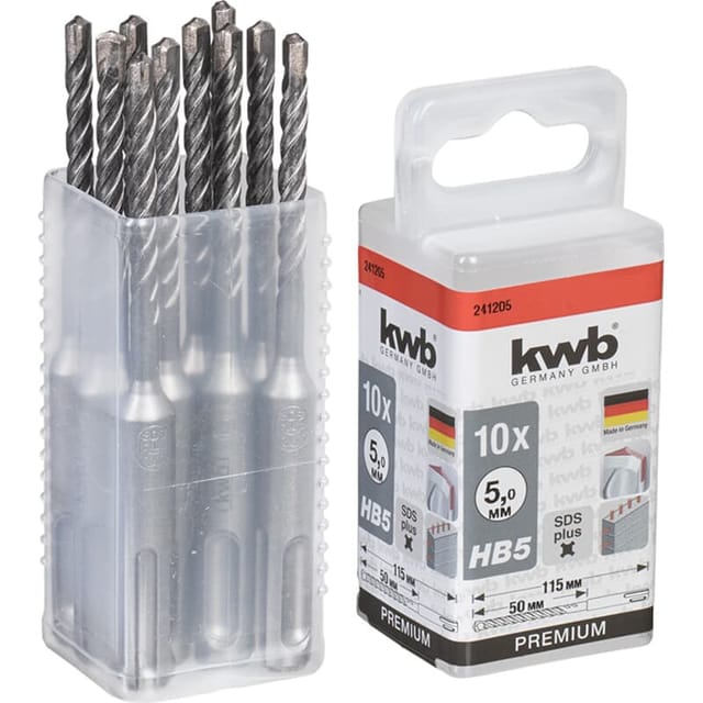 KWB - HB5 sds Plus Hammerbohrer, 115/50 mm, ø 5 mm, 10 Stück