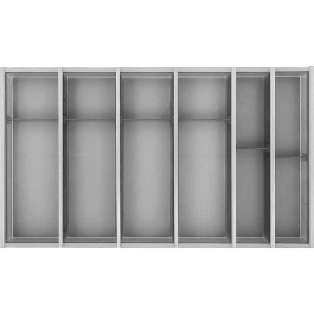 Besteckkasten für Schubladen Set Cuisio kb 900mm - Besteckorganizer passend zu Merivobox, Kunststoff/Aluminium graphit - Ninka