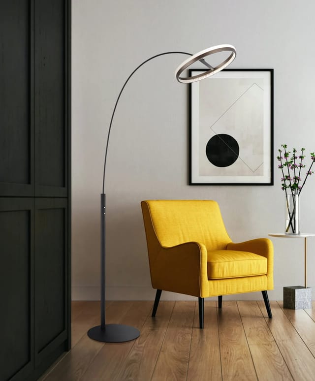 Globo Lighting - Bogenstehlampe Stehleuchte Wohnzimmerlampe schwarz Touchdimmer led h 190,4 cm