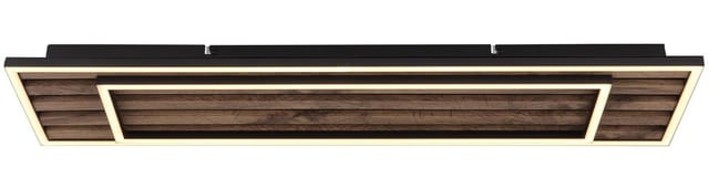 Globo Lighting - Deckenlampe Deckenleuchte Panel Holzlampe Wohnzimmerlampe 2 Stufen led l 80 cm