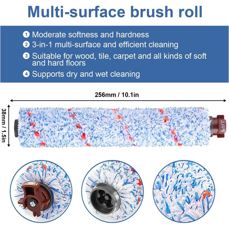 Zubehör Für Bissell Crosswave 3-in-1, 1 Bürstenwalze Pet Pro + 1 Teppichbürste + 1 Bodenbürste + 1 Mehrzweckbürste + 2 Filter Für Bissell Crosswave 2225, 1866, 2052, 1713 Und 1785 Serie