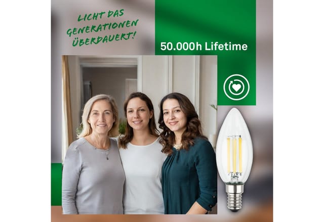 Briloner - 2er Set led Leuchtmittel E14 led Lampe Kerze Warmweiß Effizienzklasse a