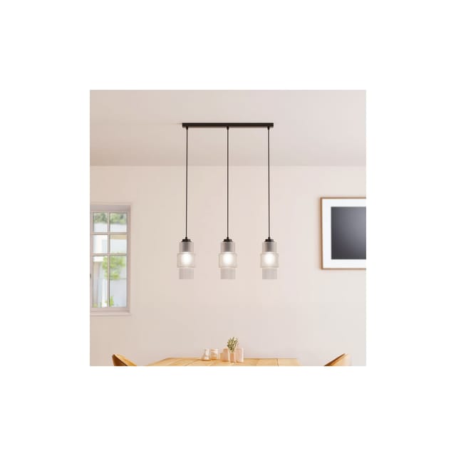 Home Deluxe - Hängeleuchte aus Glas yuki - Transparent Hängeleuchte, Pendelleuchte, Design Hängeleuchte