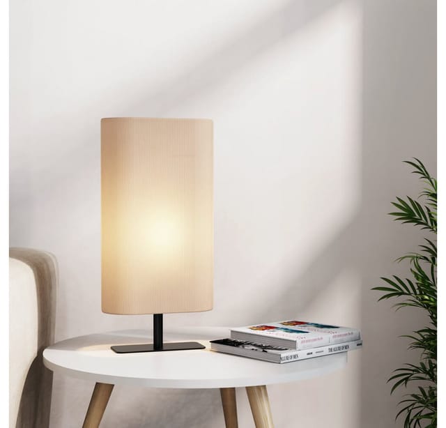 Home Deluxe - Große Tischlampe suko - Beige Tischlampe, moderne Tischlampe, stilvolle Tischlampe