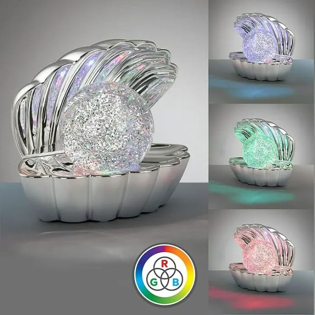 Reality Leuchten - Kleine usb Muschel Tischlampe shelly mit rgb Beleuchtung, Höhe 14cm