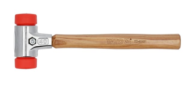 Yato - Schonhammer Rückschlagfrei Ausbeulhammer Hammer Doppelseitiger Hammer Doppelkopfhammer +ø 40mm / 630g (YT-45481)