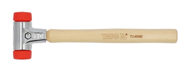 Yato - Schonhammer Rückschlagfrei Ausbeulhammer Hammer Doppelseitiger Hammer Doppelkopfhammer +ø 30mm / 522g (YT-45480)