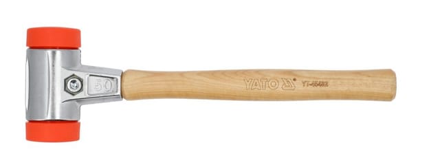 Yato - Schonhammer Rückschlagfrei Ausbeulhammer Hammer Doppelseitiger Hammer Doppelkopfhammer +ø 50mm / 830g (YT-45482)