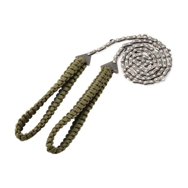 (36 Zoll – 16 Zähne) Tragbare Kettensäge, Handsäge Mit Griffen Aus Fallschirmschnur, Multifunktionales Nylon-werkzeugset, Kabelsäge Für Überlebensausrüstung, Camping, Jagd.