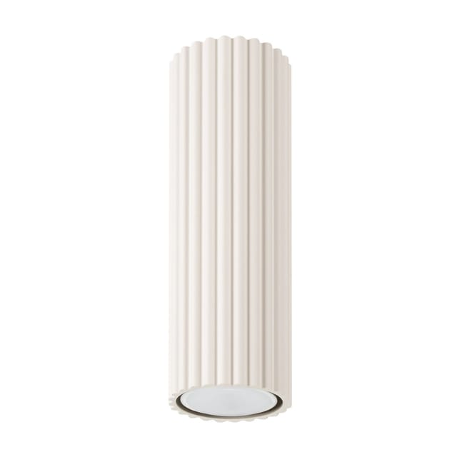 Deckenleuchte Aluminium D: 6,5 cm rund Aufputz Creme GU10 Modern Spot Lampe Decke Deckenlampe