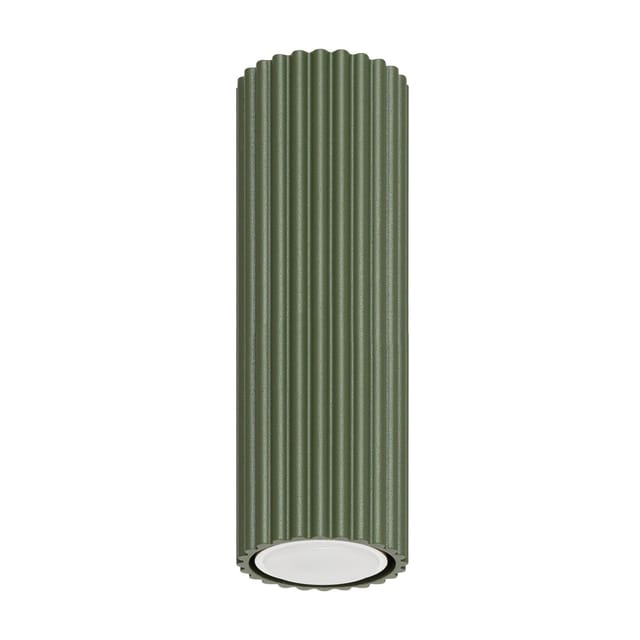 Spot Lampe Decke Aufputz Aluminium GU10 rund Ø 6,5 cm Olivgrün Modern Deckenlampe