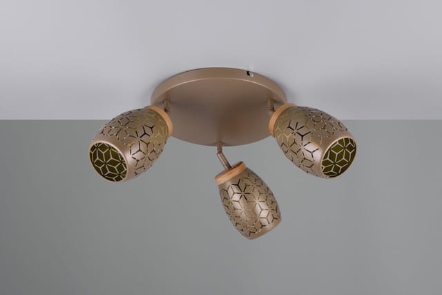 Trio Deckenleuchte Bidar Ø 58 cm warmweiß coffee