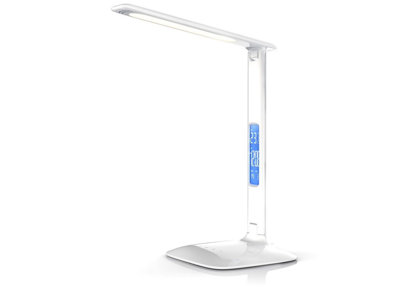 Schreibtischlampe, Dimmbar, Farbwechsel, Temperatur-, Alarm- & Kalenderfunktion, led Tischlampe - Brandson Bild 3