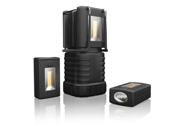Brandson - spritzwassergeschützte led Campinglampe Laterne mit 2 abnehmbaren Taschenlampen