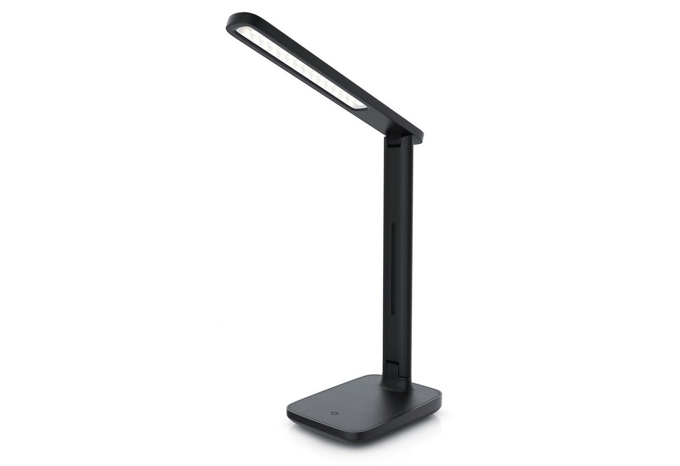 Brandson - led Schreibtischlampe mit 3 Helligkeitsstufen, Leder-Design, 42 LEDs dimmbar, 3 Farbtemperaturen, Sensor Touch, mit Netzteil, Schwarz Bild 4