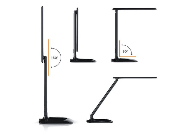 Schreibtischlampe, led, Dimmbar, Farbwechsel, Temperatur-, Alarm- & Kalenderfunktion, Tischlampe - Brandson