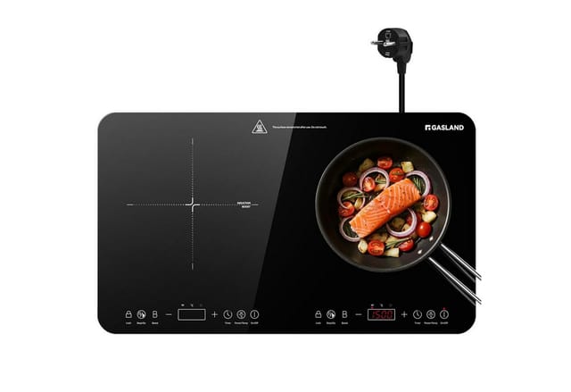 Gasland Chef - gasland Tragbares Induktionskochfeld, 10 Leistungs-/Temperaturstufen, 180-Minuten-Timer - IH582BTA - 2 Zonen - 3500W