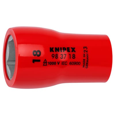 Knipex - Steckschlüsseleinsatz für Sechskantschrauben 3/8' 98 37 18 mm