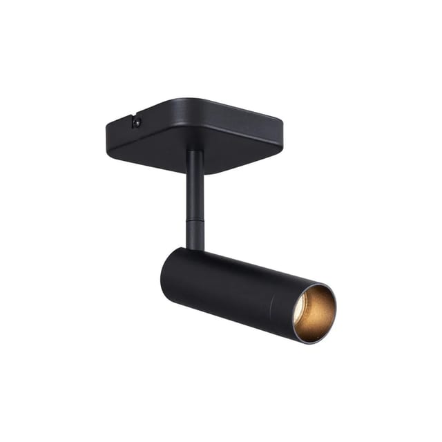 Moderner Deckenspot schwarz rund GU10 35mm dreh- und neigbar - Kate