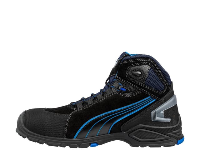 Puma Safety Shoes - puma Sicherheitsstiefel Rio Black Mid Größe 42 schwarz / blau - 63.225.0-42