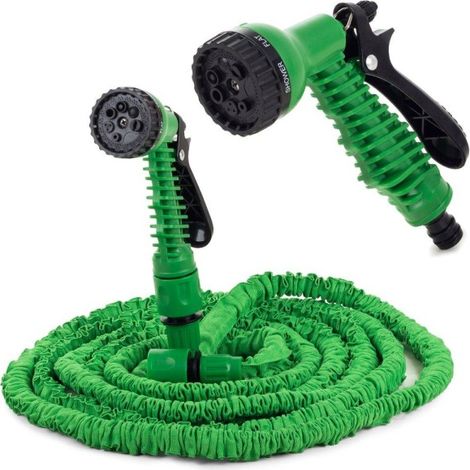 Tuyau D'Arrosage Extensible Magic Hose De 7,5 M / Tuyau De Jardin Vert