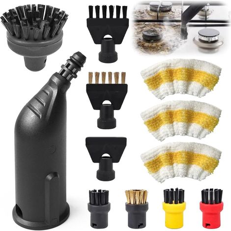 Ensemble De 12 Têtes De Brosse Rondes Pour Nettoyeurs Vapeur Kärcher, Easyfix Sc1 Sc2 Sc3 Sc4 Sc5, Pièces De Rechange Pour Nettoyeur Vapeur.